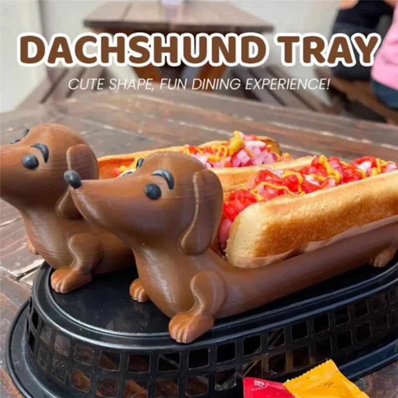 ABMH-Dachshund صينية، مضحك هوت دوجز السوشي تخدم صينية الحلوى طبق الألماني طبق عشاء ديكور المنزل ساندويتش طبق عشاء
