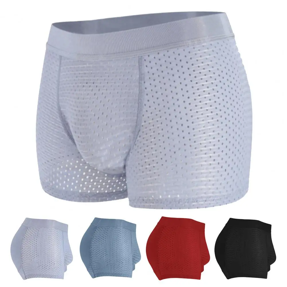 Padded Boxer Briefs Men Trunks Built-in Fake Butt Hip Lifter Enhancer Shorts Comfortable Sponge Pad Men Panties Underpants