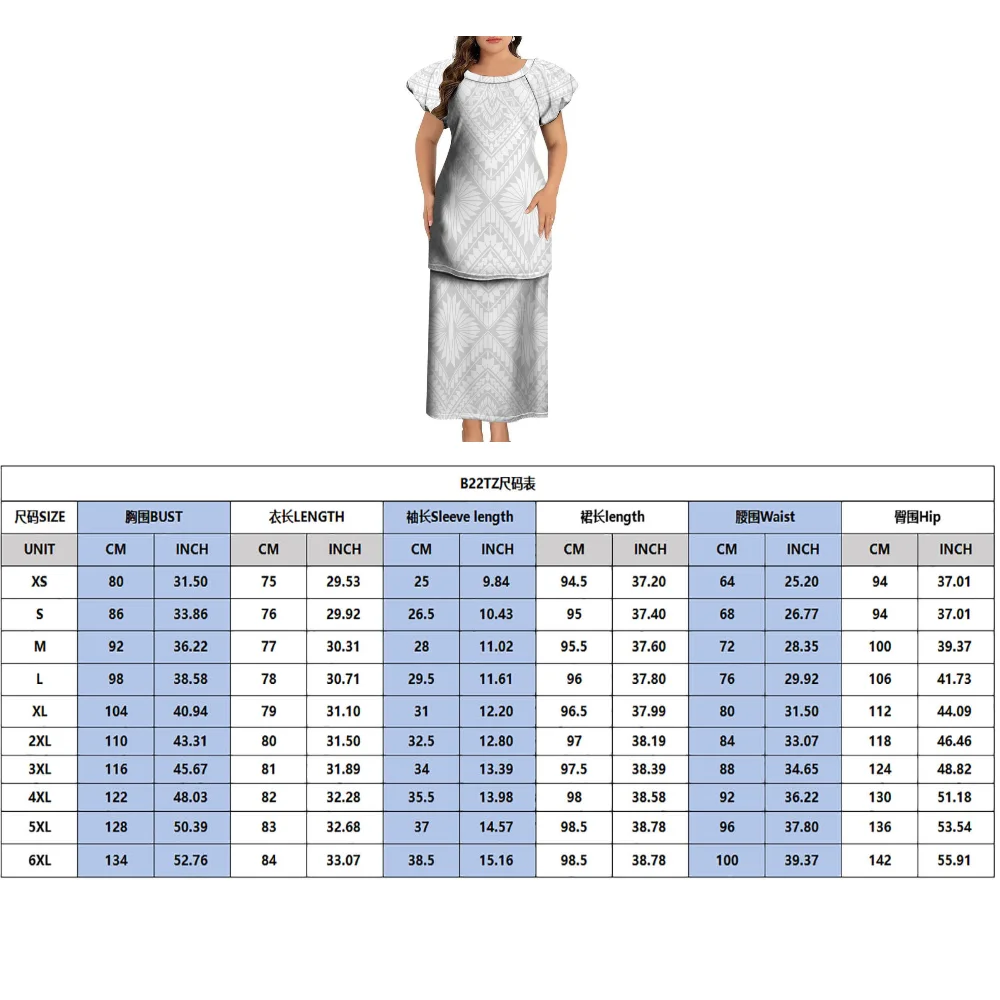 Nuovo set di abiti a maniche corte Puletasi da donna dell'isola polinesiana Abito lungo da ragazza Set da famiglia per feste hawaiane Camicia da uomo