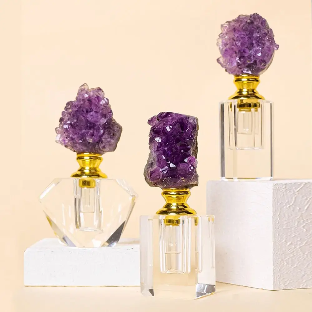 Creative Crystal Bottle Refillable Empty Essential Oil Diffuser Bottle Portable Crystal Oil Dropper Bottle