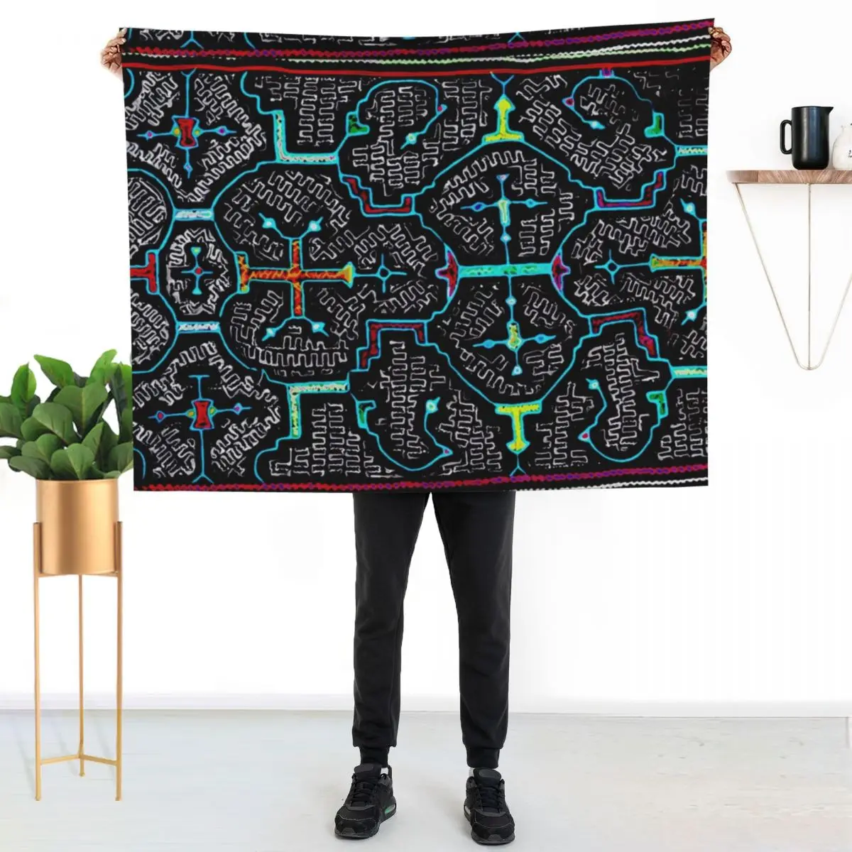 

shipibo dreams Throw Blanket Soft Sherpa Fleece Warm Blanket for Winter