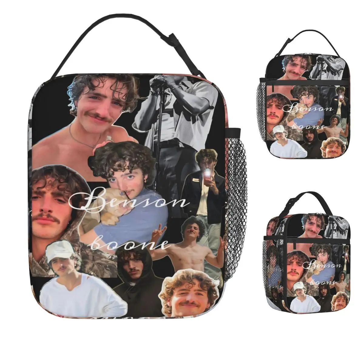 

Benson Boone American Singer Lunch Bag Casual Lunch Box Office Portable Zipper Tote Food Bags Graphic Design Cooler Bag