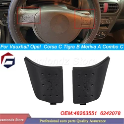 2PCS Steering Wheel Horn Button Left Right 48263551 6242078 For Vauxhall Opel Corsa C Tigra B Meriva A Combo C 93173876