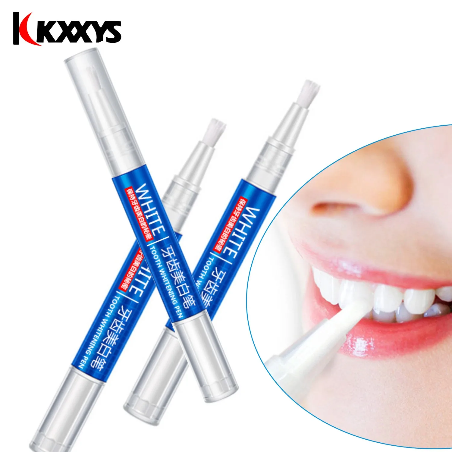 2pcs*3ml Popular White Teeth Whitening Pen Tooth Gel Bleach Remove Stains oral hygiene Peroxide Gel Tooth Kit Dental White