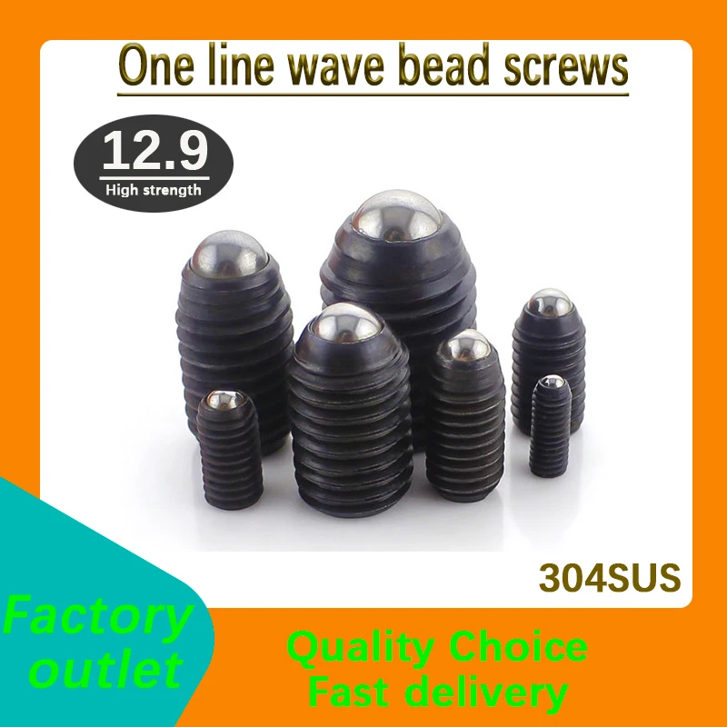 5pcs Slotted Wave Ball Wave Screw Hexagon Wave Ball Screw Positioning Ball Tight Ball Plunger M3M8M16