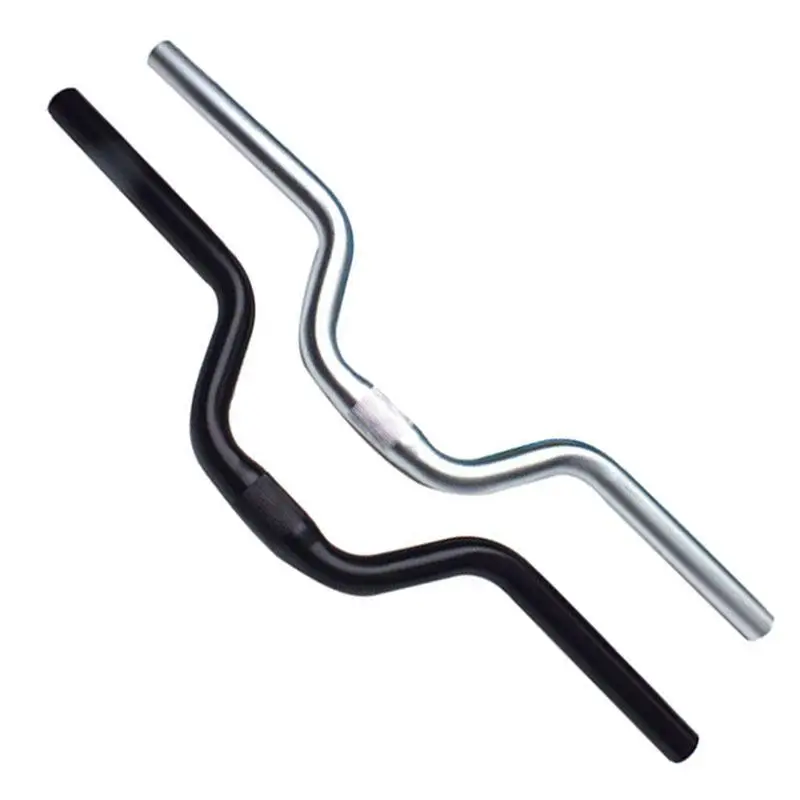 Aluminum Alloy Fixed Gear Handlebar 25.4mm BMX Riser Bar 520mm Width 80mm Rise Anodized Colorful Bike Handle Bar for Fixie Urban