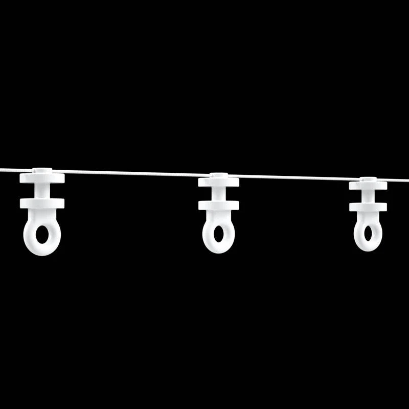 Rideaux pliants ondulés blancs, largeur 11.7mm, curseur de drapé, accessoires de rideau ondulé