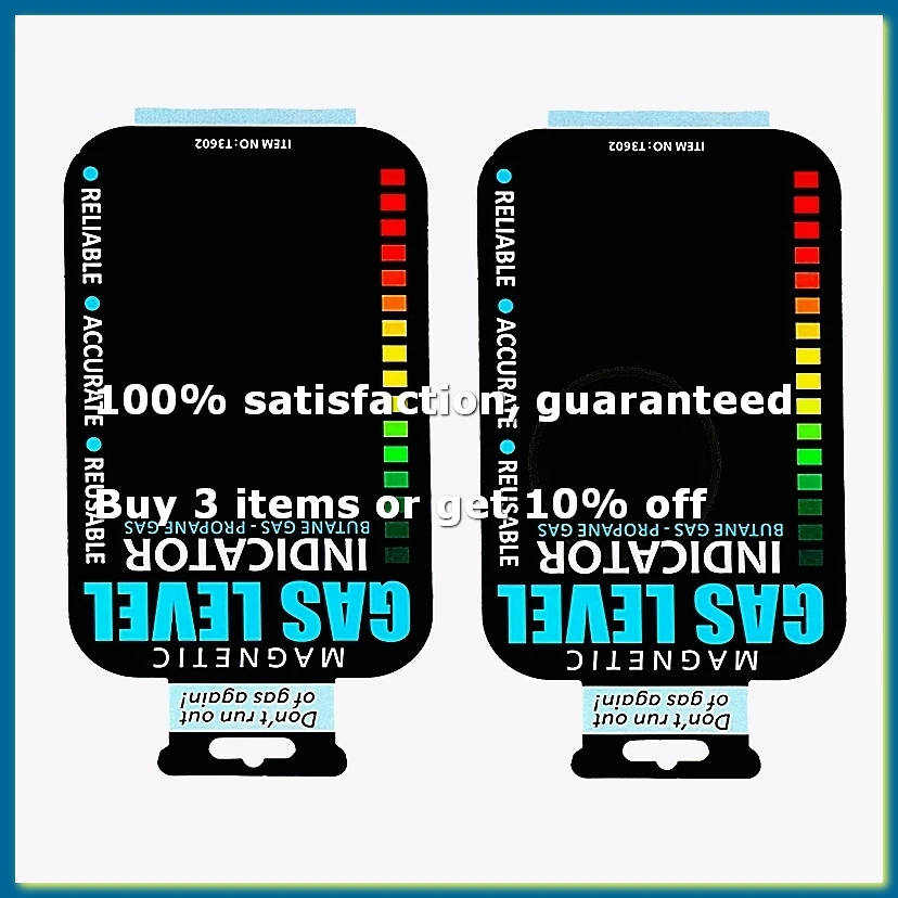 2-Pack Propane Tank Gauge Level Indicator, Reusable Level Stickers for BBQ, Camping, Home Kitchen-A49I