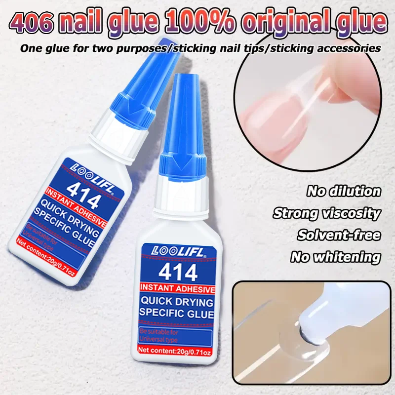 El gel de manicura transparente fuerte y duradero, un conjunto completo de pegamento incoloro impermeable y rentable, un solo tubo y un conjunto de bricolaje, un adhesivo profesional, adecuado para las tabletas de mani