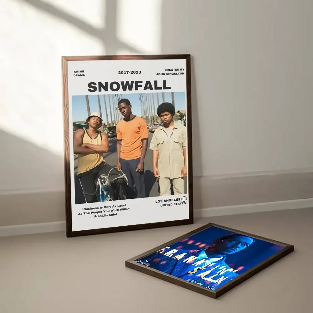 تساقط الثلوج الفيلم لزجة ملصق طباعة A4 A3 A2 جدار ديكور فني لغرفة مكتب هدية لمحبي