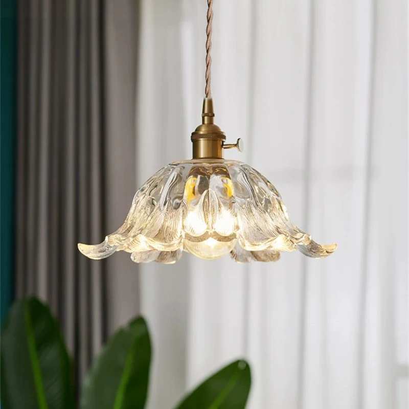 Modern Multi-Color Clear Glass Pendant Light 23 Shapes Hanging Lamp with Adjustable Cord for Kitchen Island / Dining Table