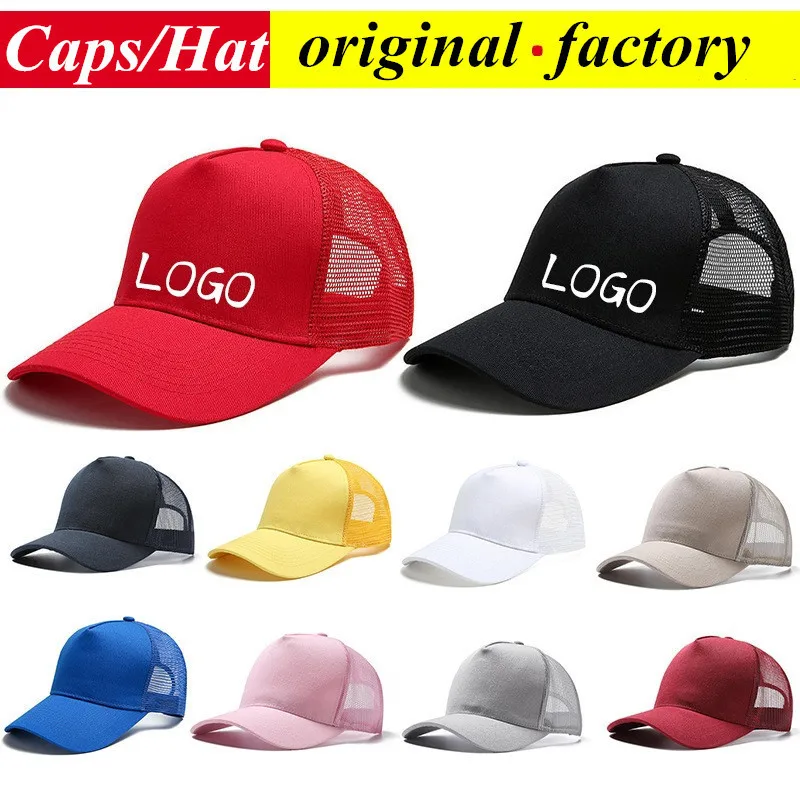 Gorras trucker personalizadas con logo para adultos, gorras casuales de malla transpirable para senderismo y camping, gorras de béisbol snapback con tu logo.