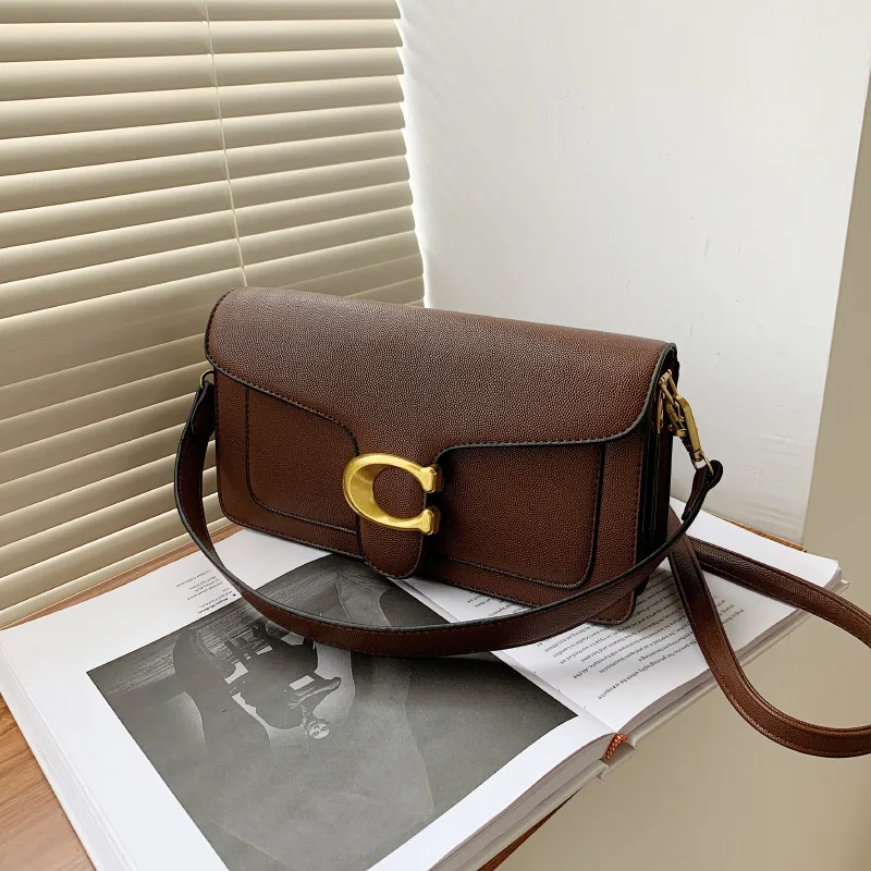 2025 حار! حقيبة كروس مربعة صغيرة للنساء من الكافيار البسيط - محمولة وعصرية - تصميم للأمام #3