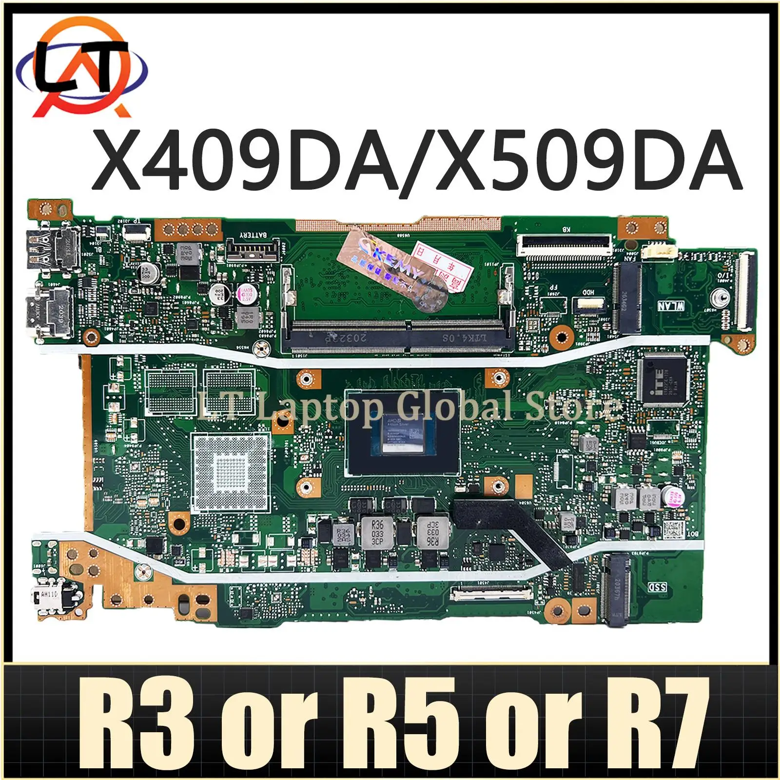 Laptop Motherboard X409DL X509DL X509DJ P1510CDA X509DAP X509DA X409DA M409D M509D D409D D509D Y5200D FL8700DA X409DJ Mainboard