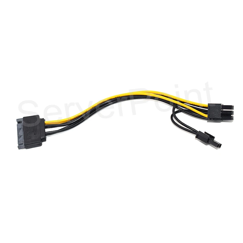 20PCS  Power Supply Cable 15Pin SATA Male To 8pin(6+2) PCI-E Male Video Card Power Supply cable