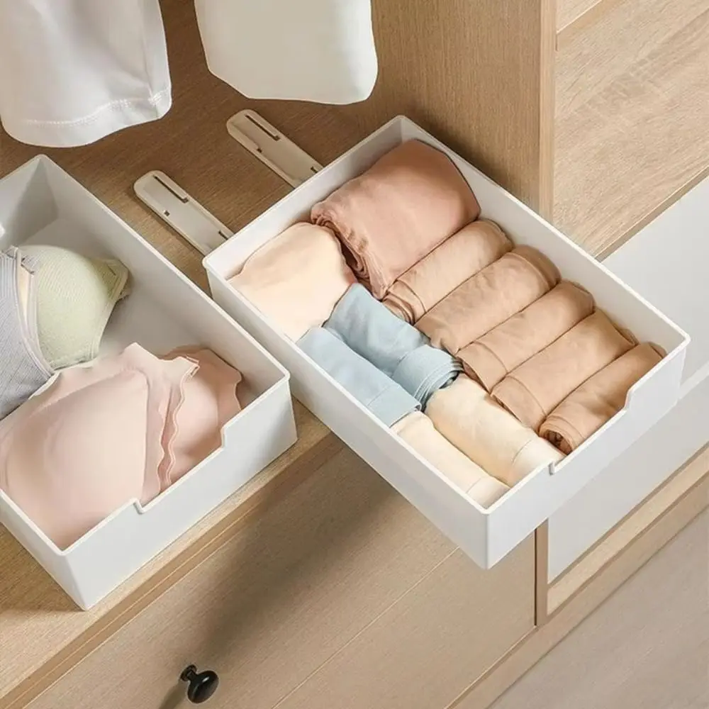 Durable Pull Out Cabinet Drawer Organizer Space Saving Plastic Storage Shelves Slide Out Storage Rack