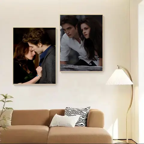 Pósteres Vintage clásicos de película Twilight Vampire Bella Edward, decoración nórdica para habitación, hogar, Bar, cafetería