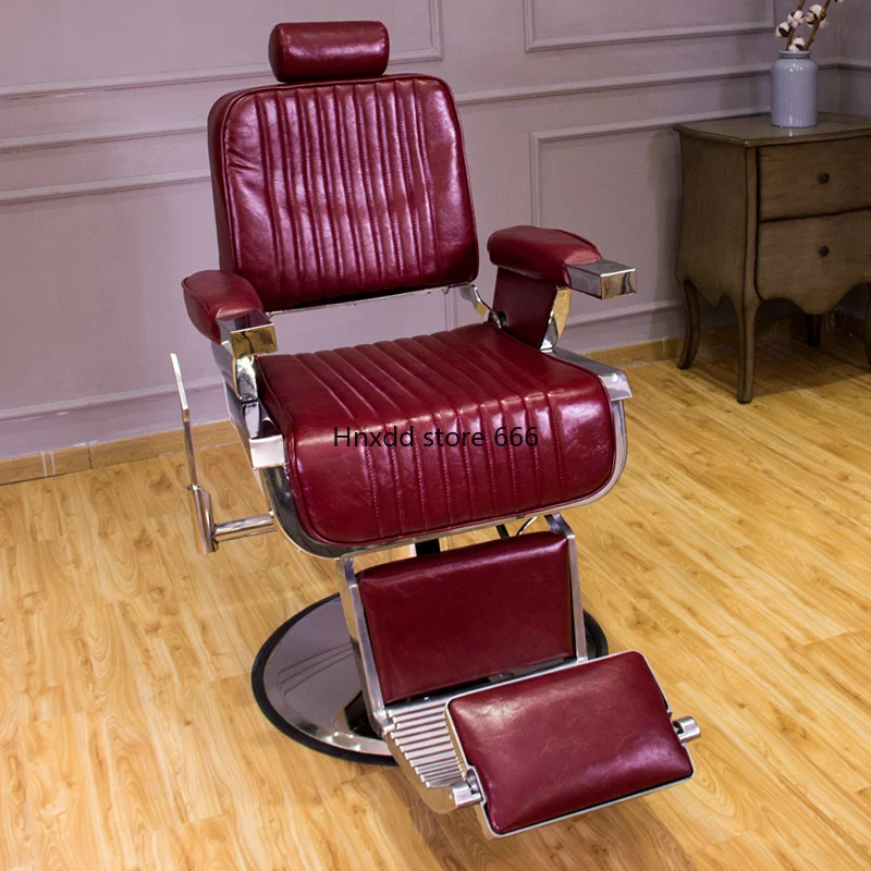 luxury hair chair oil head retro big barber shop men's cutting