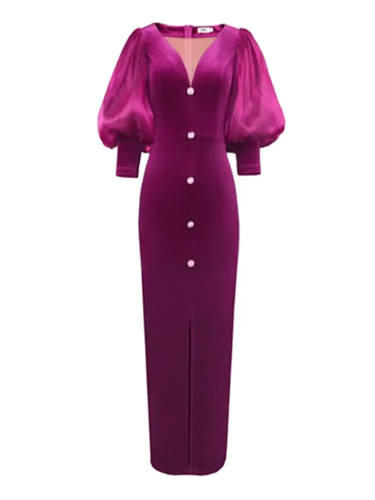 

Длинное платье больших размеров для женщин, специальное модное бальное платье большого размера с разрезом для похудения, идеально подходящее для празднования года