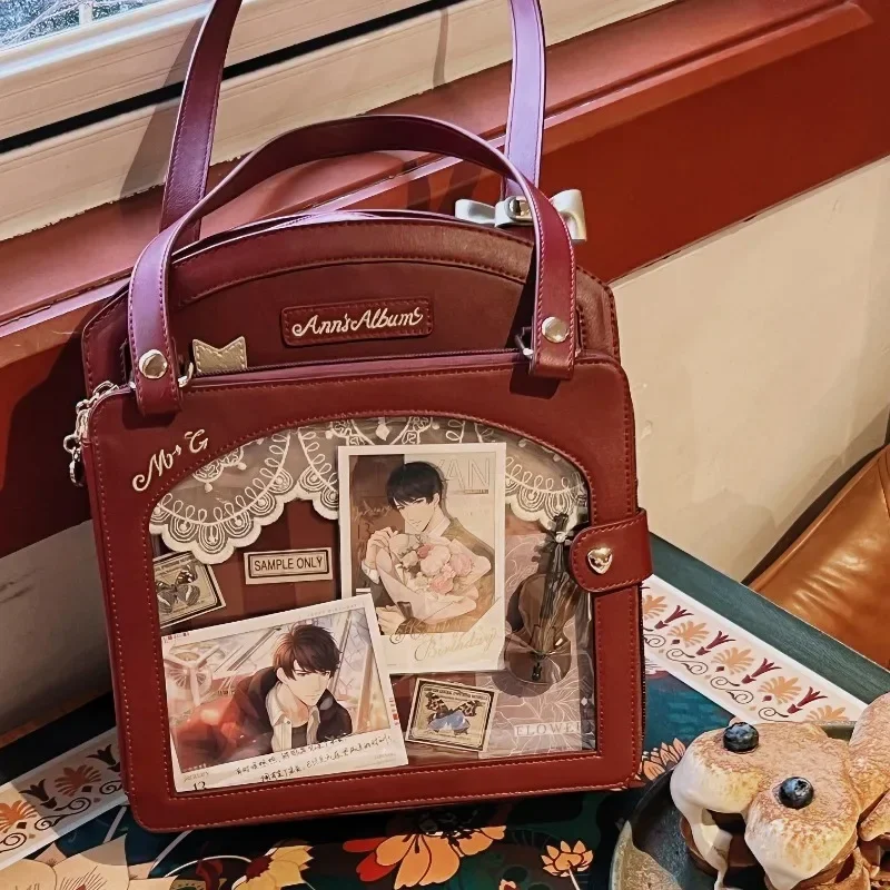 New Ita Bag Popular Display Shoulder Bag Women Sweet Cute Transparent Crossbody Bag Candy Color Elegant Girls Hand Bag Bolso