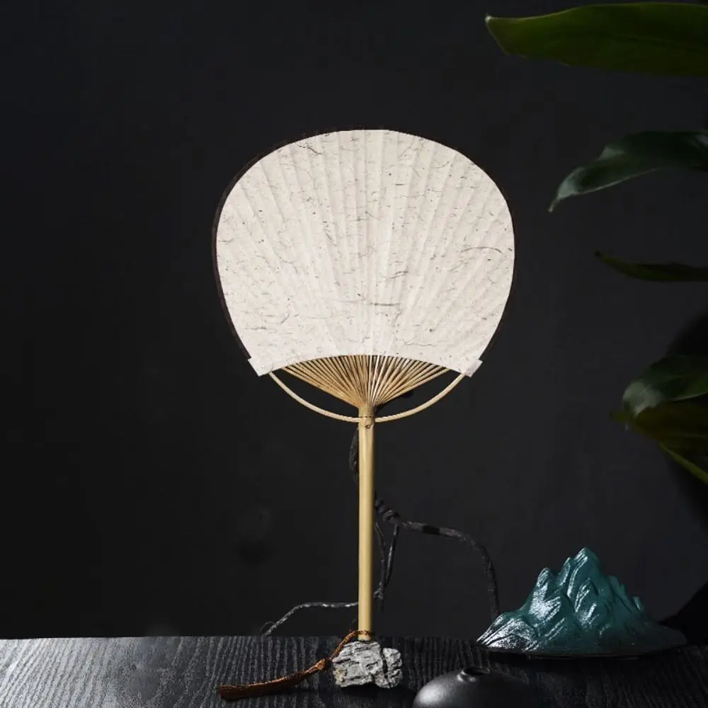 Creative Vintage Hand Painted Fan Paper Bamboo Handle Blank Hand Fan with Tassels Chinese Style DIY Fan Room Decorations