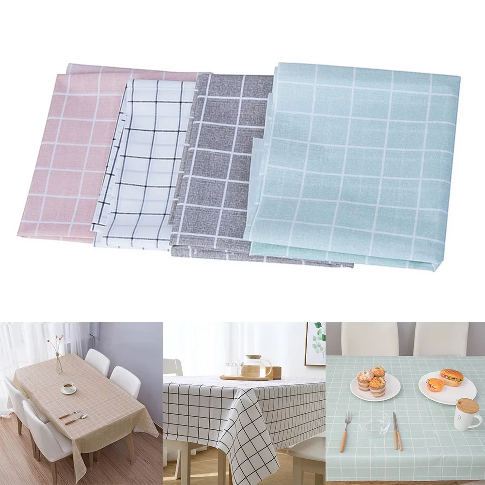 Waterproof and Scaldproof Disposable Tablecloth in Plastic Plaid Design for Various Colors and Repeat Purchases