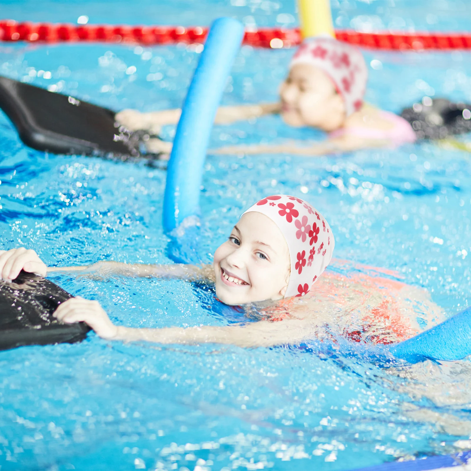 

1Pcs Kid Swim Silicone Cap Bathing Hat Toddler Waterproof Swimming Cap Children Swim Caps Kids Swimming Ear Protection Hats