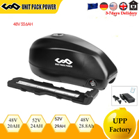 Fuel Tank Ebike Battery 48v 33.6Ah 52v 28.8Ah 60v 24Ah High Capacity Electric Bike Battery Large Capacity 21700 Bike battery