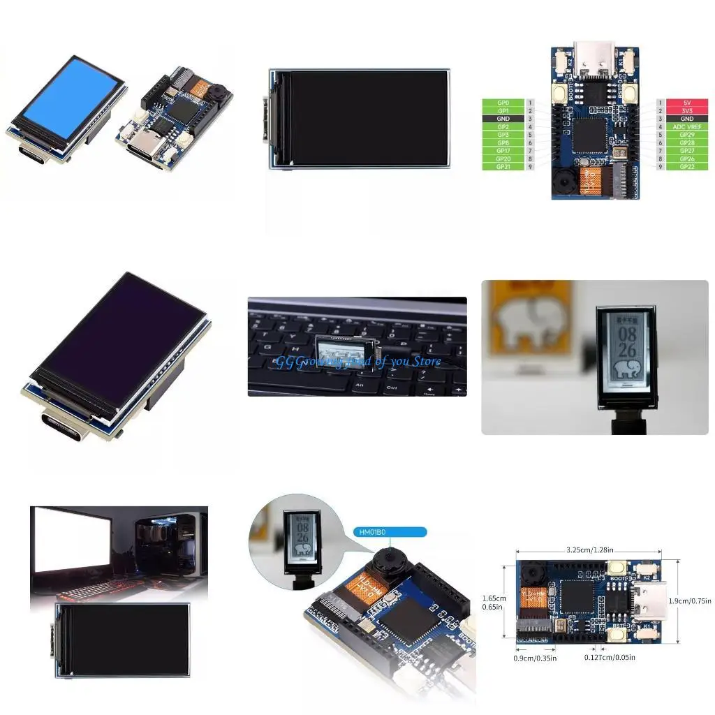 

H9EB For RPi Camera RP2040 with Built in Camera HM01B0 Bevelopment Board