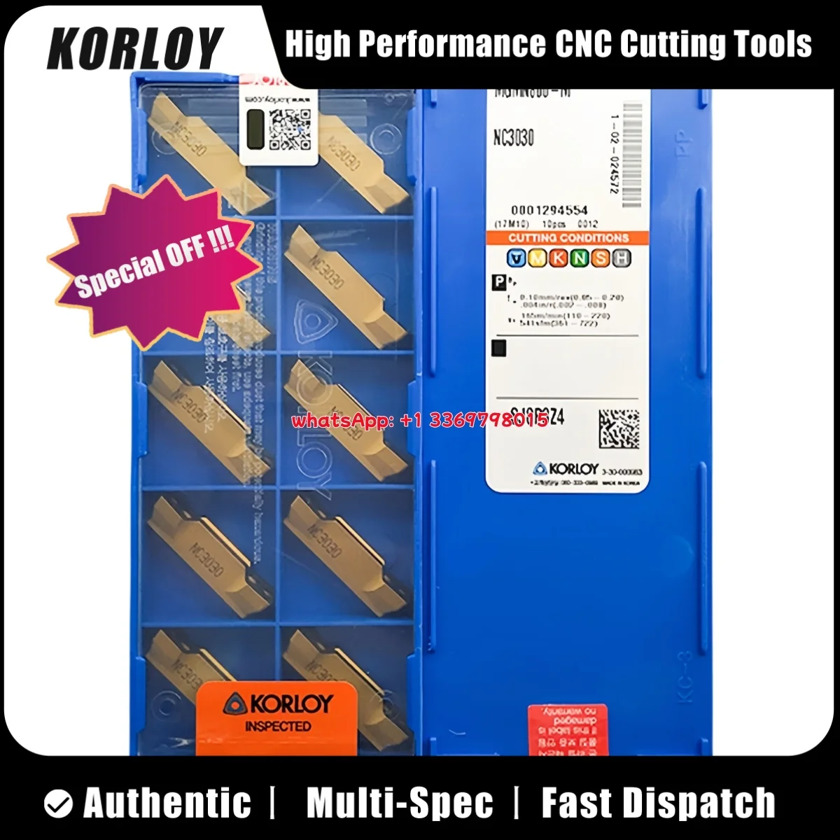 

Оригинальный KORLY MGMN MGMN150 200 250 300 400 500 600-G T M LM9810, канавочная вставка, 10 шт.