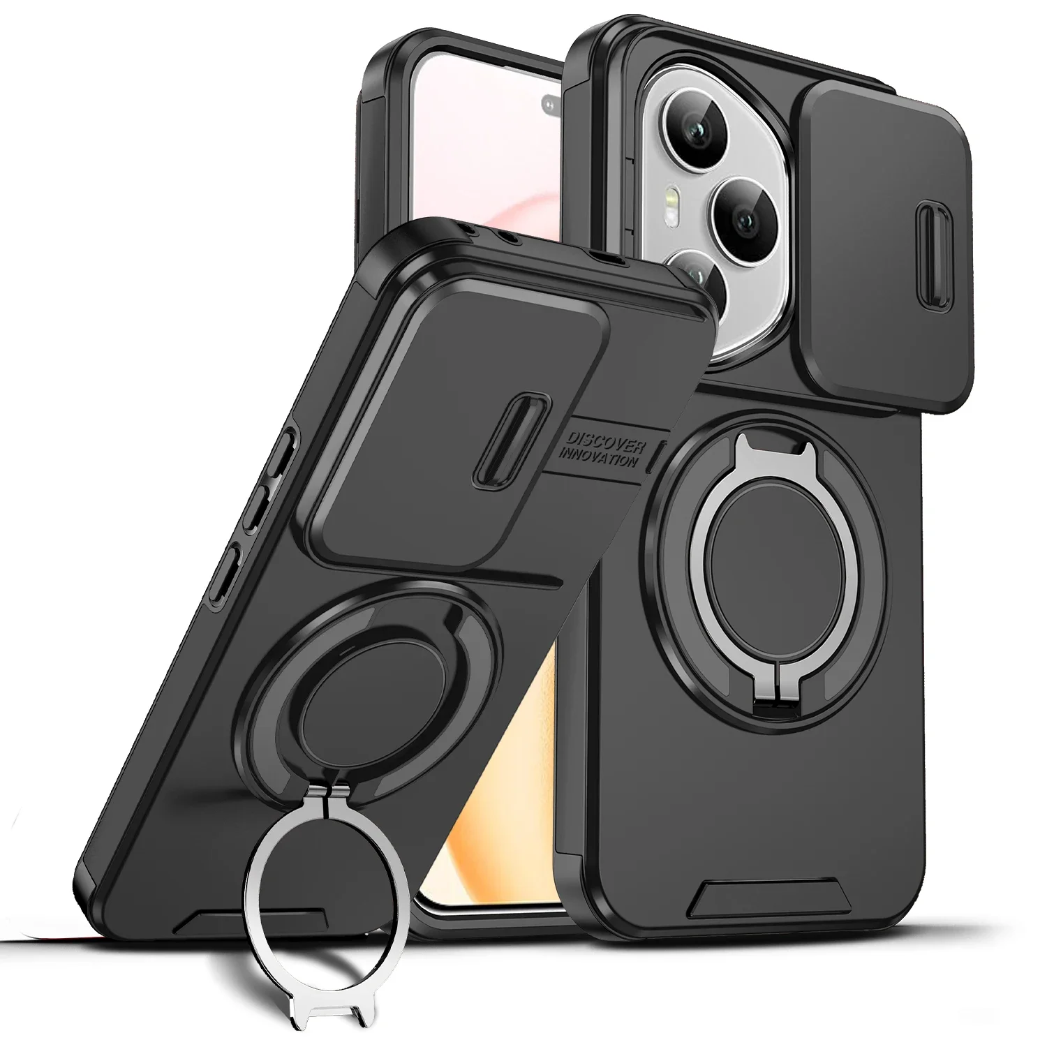 Stoßfeste Magnetische Handyhülle für Honor 400 Pro Lite 5G Honor X9C X7C Magic7 8 Lite mit Schiebe-Kameralinsenring und Standfunktion