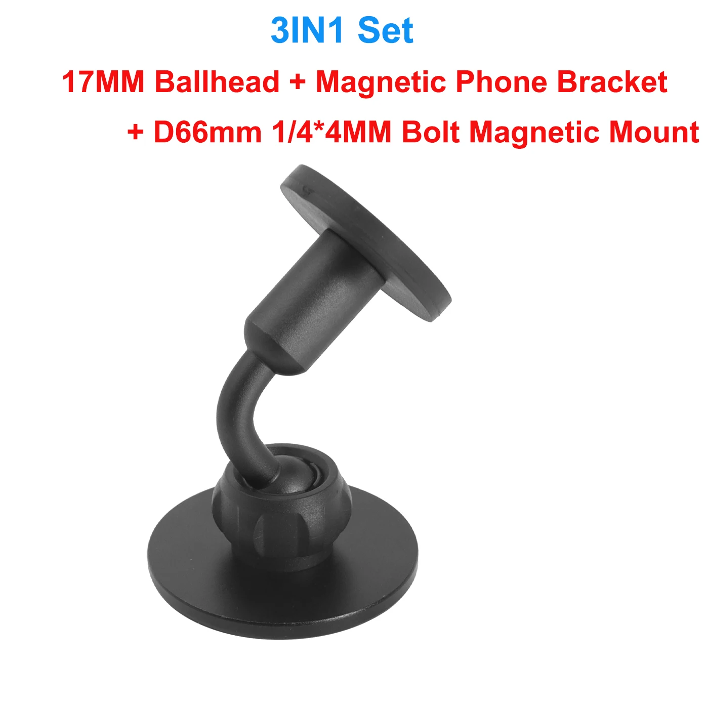 17mm/17,5mm Kugelkopf Adapter für Telefon Halterung Halter 1/4 Gewinde + D88 D66 D43 Magnet Basis Gummi überzogen 1/4 Schraube Loch Für Telefon – Detail 26