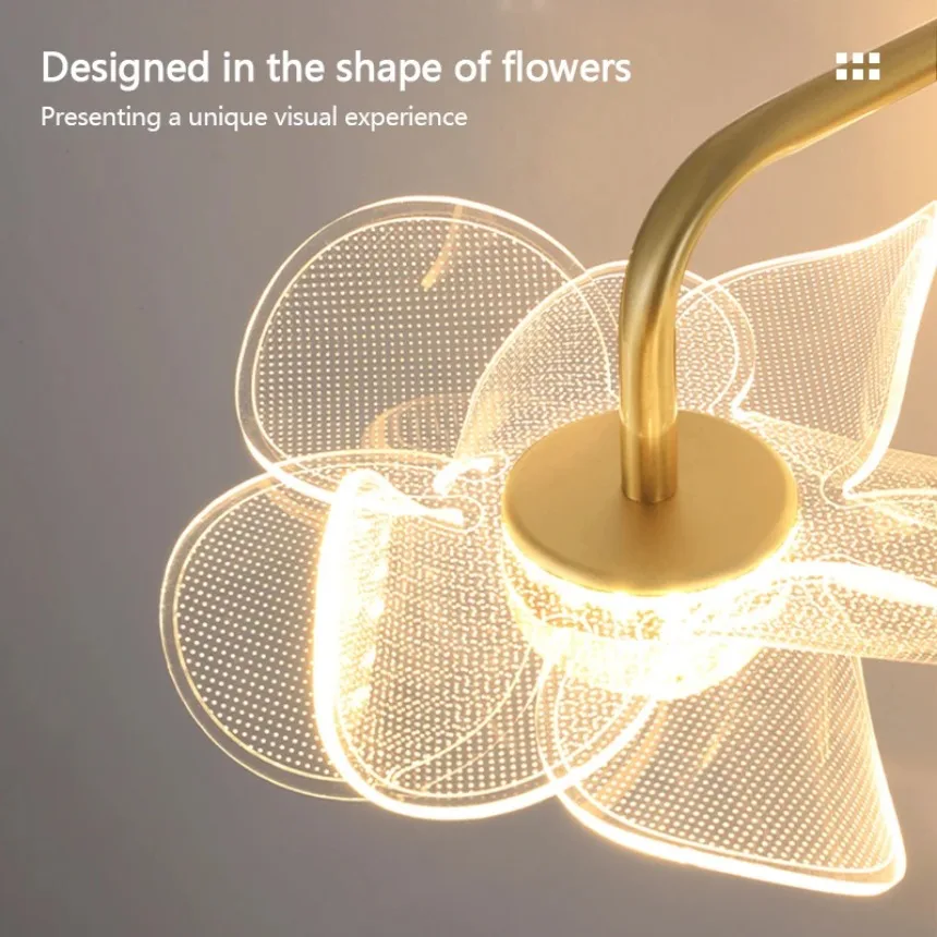 LED Wall Lamp Modern Wall Lamp Simple and Creative Flower Design Lighting Living Room Bedroom Study Indoor Lighting Fixtures