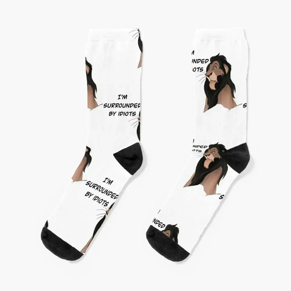 

Scar surround by idiots Socks Rugby Toe sports valentine gift ideas Socks For Man Women's