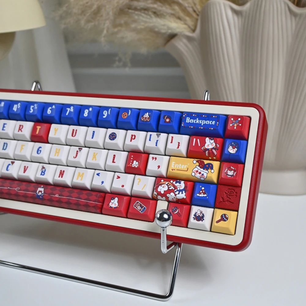 Circus Troup Keycap Red KCA Profile PBT Premium DYE Sublimation 140 Keys For Outemu Cherry Mx Switches Mechanical Keyboard