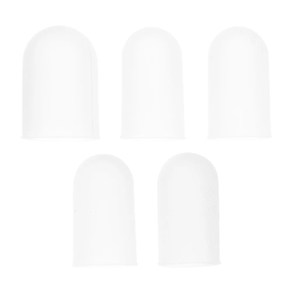 

5pcs Silicone Finger Protector Anti-slip Thermal Insulation Wear Resistant Elastic Support Gloves Thumb Cover