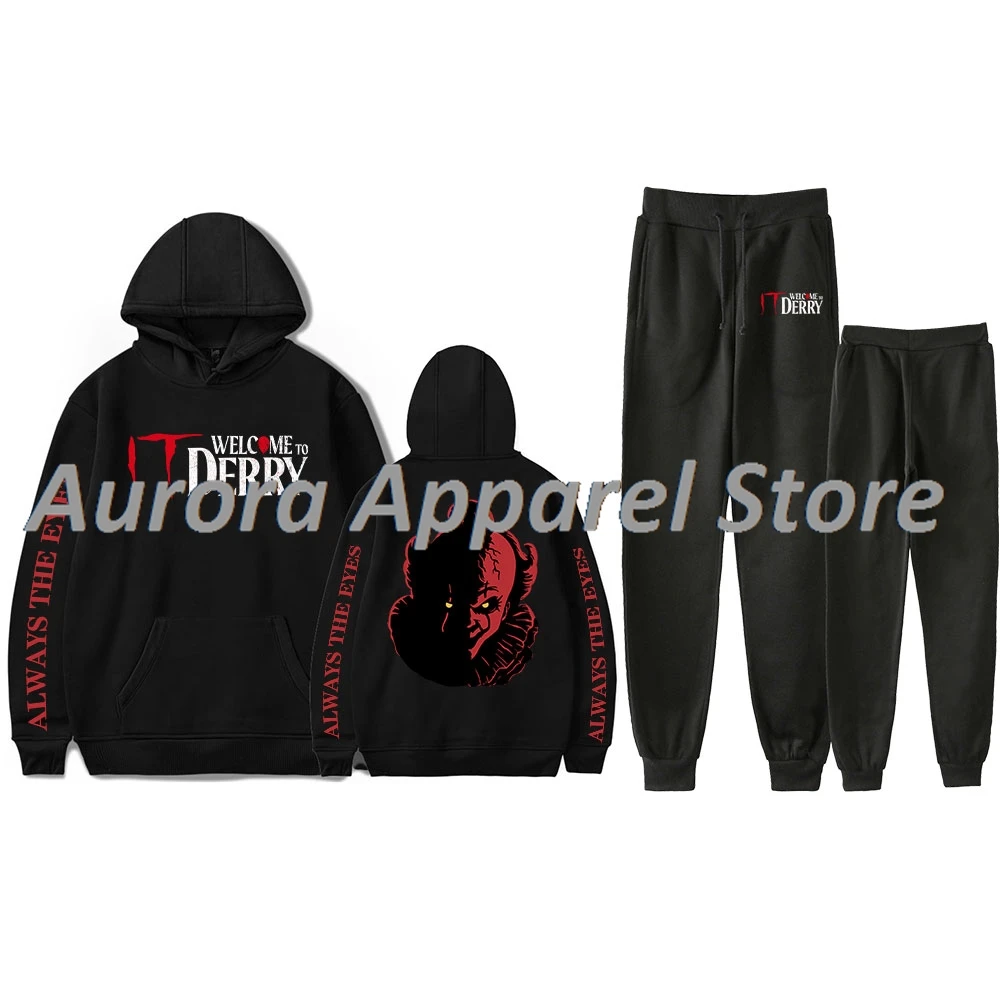 IT مرحبا بكم في Derry Always The Eyes Merch هوديس Jogger Pants Set النساء الرجال أزياء الشارع الشهير بلوزات #1