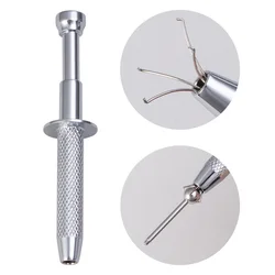 Holder Ball Bead Pick-up Tool Clamp Body Piercing Forceps 4 Claws Prong Tweezers Catcher Grasping Pliers Jewelry Making Tools