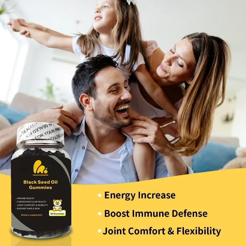 

Black Seed Oil Soft Candy 1000MG Immune System Joint Comfort and Flexibility Support Supplement 60 gummies