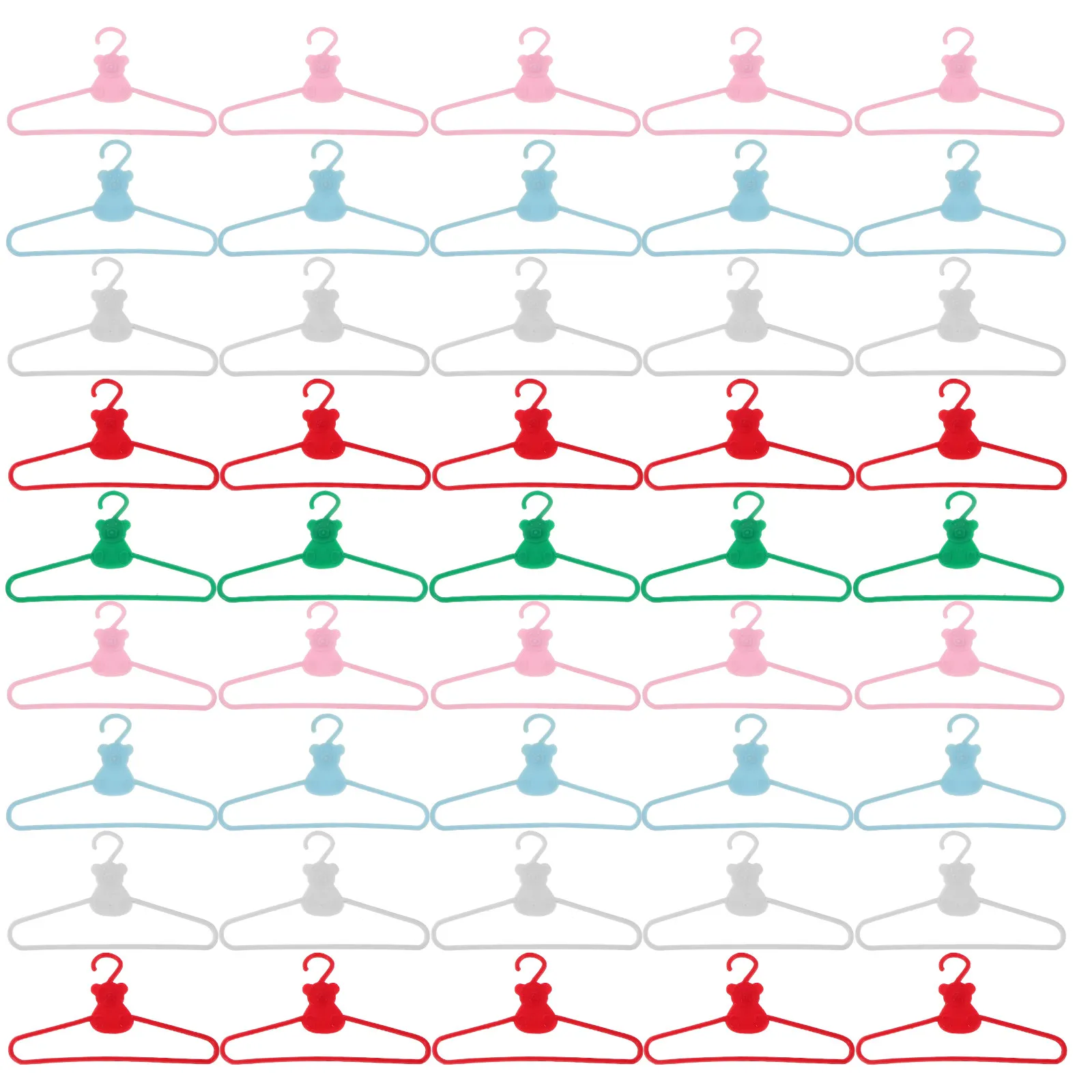 

100 шт. мини-вешалок для одежды 3,54x2,04 дюйма, компактные пластиковые вешалки для организации гардероба кукольного домика, подставки для поделок и демонстрации