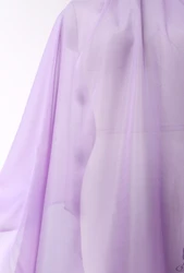 50cm*140cm Lilac 100% Mulberry Silk Chiffon Fabric Light Breathable Scarf Floating Skirt