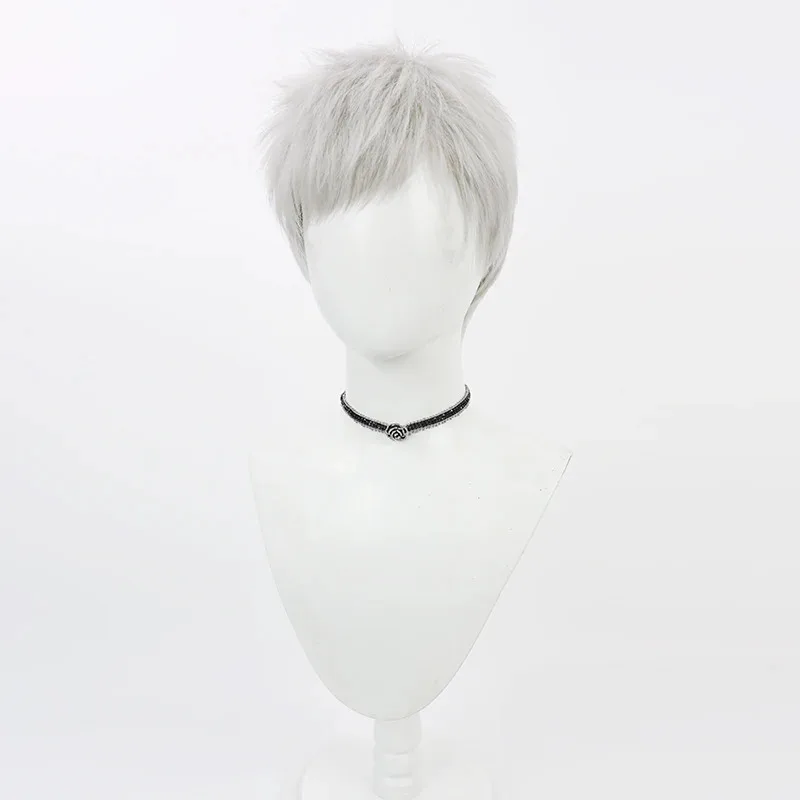 Anime PERSONA3 Shin Megami Tensei: 페르소나 3 사나다 아키히코 코스프레 가발 내열성 합성 파티 + 가발 모자