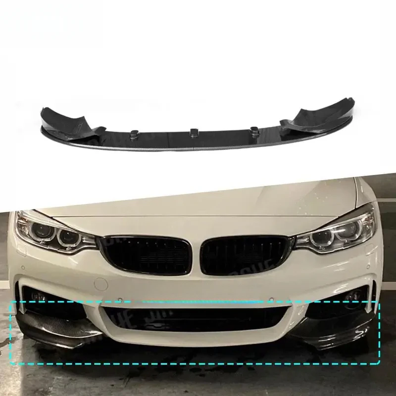 

Wholesale Carbon & ABS Black Front Bumper Lip Spoiler Fit 2014+ F32 F36 4 Series M Sport Mod Parts