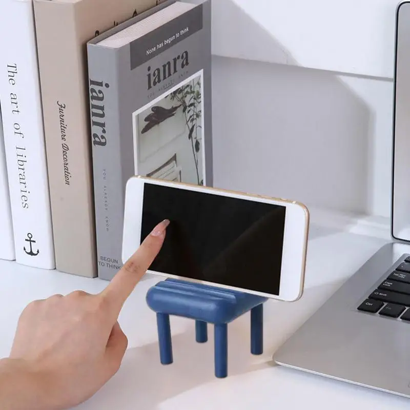 Urocza podstawka na telefon z kreatywną bazą stojak przenośny Mini uchwyt na telefon komórkowy przenośna wielokątna kołyska podstawka pod telefon stabilnym podparciem