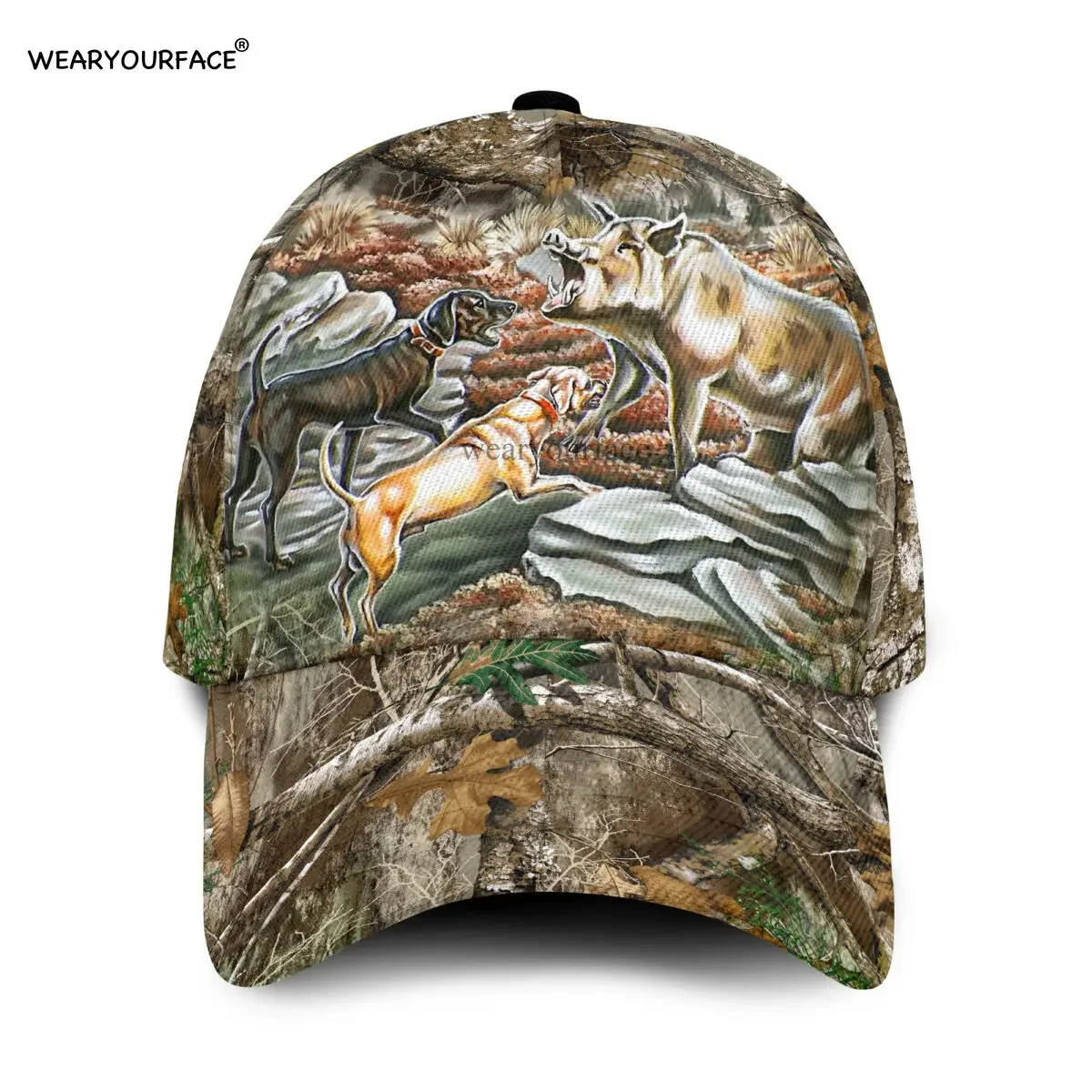 Gone Fishing Deer Hunting Trucks 3D All Over Printed Snapback Hat Men Women Adult Sports Headwear Outdoor Sun Visor Baseball Cap