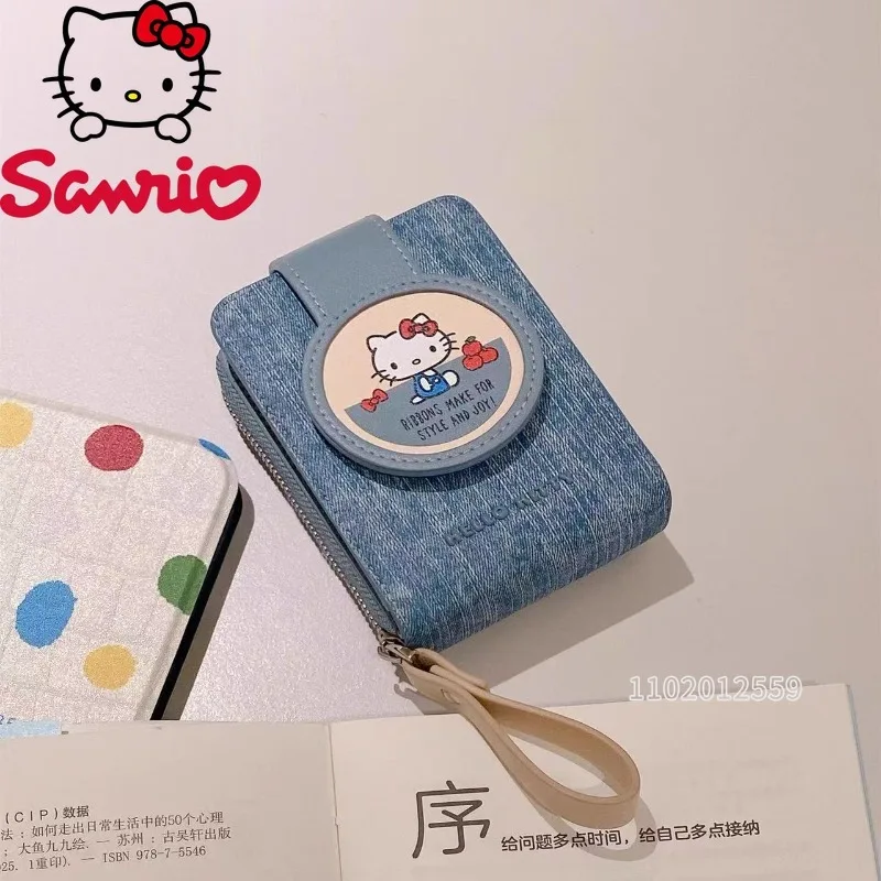  Hello Kitty New Women Card Holder Large Capacity Cartoon ID Holder Cartoon Fashion Luxury Brand Card Holder High Quality