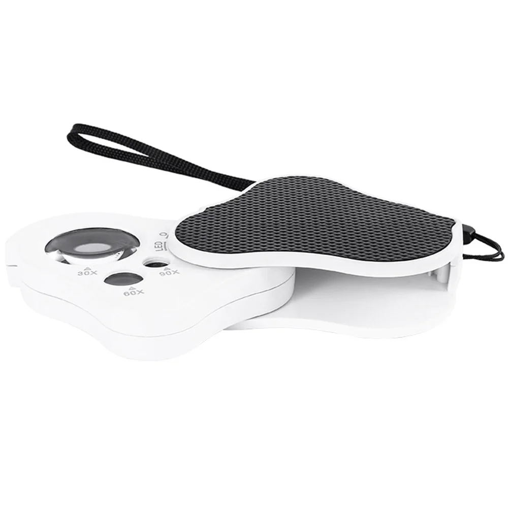 

LED Glass ABS Acrylic Lens for Book Jewelry 3LED Portable Foldable Handheld Reading Magnifier Enlarged Clear