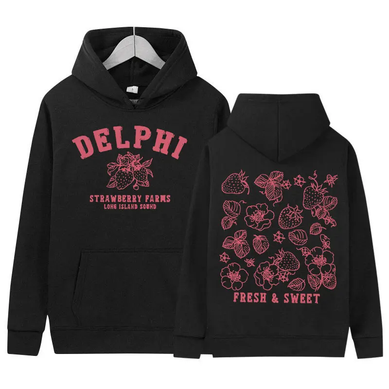 Delphi Strawberry Farms Long Island Sound New Hoodie Percy Jackson Retro Aesthetic Sweatshirt Men Women Casual Oversized Hooded