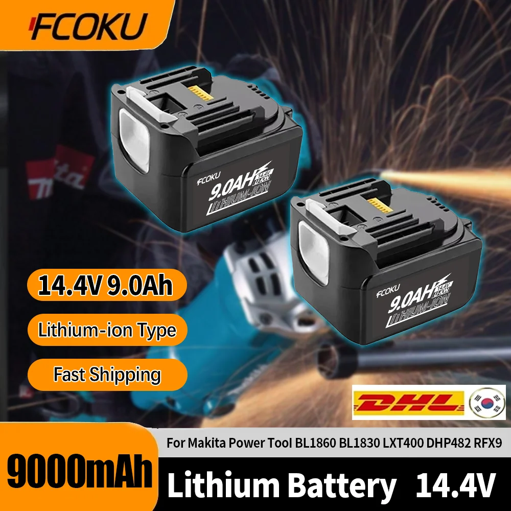 

Original for Makita 6Ah 14.4V Rechargeable Battery Lithium-ion Cell 9Ah 6Ah 14V Power Tools BL1460 BL1430 1415 194066-1