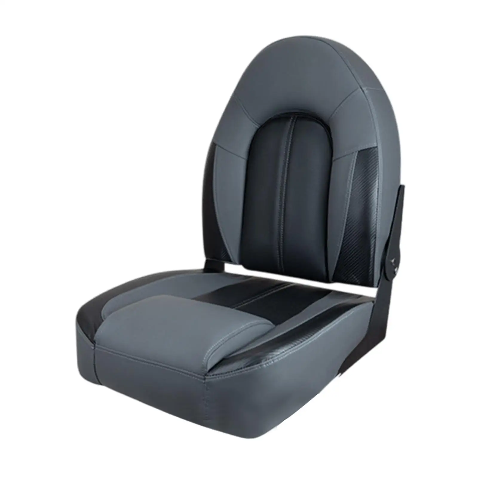 

High Back Folding Boat Seat Soft Cushion Captain Chair Seat Waterproof Padding Screw Mounting Boat Cabin Seating for Drifting